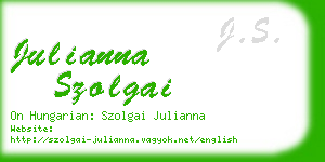 julianna szolgai business card